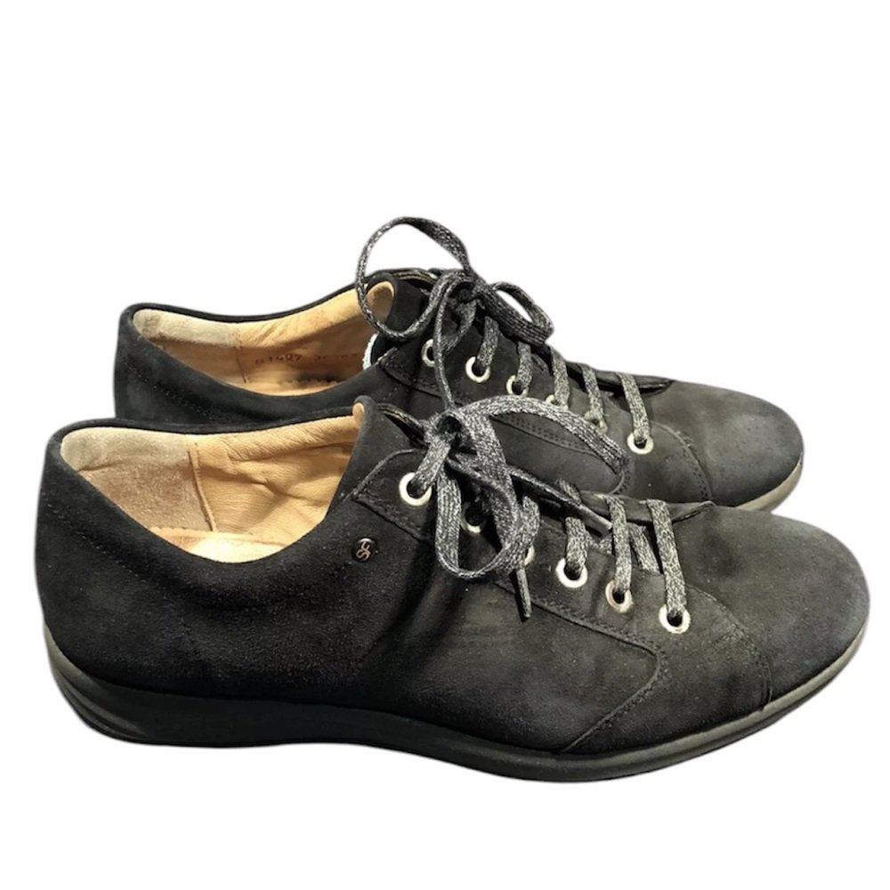 Hartjes SF Women’s Nubuck Casual Comfort Black Laces Shoes Size UK 5.5 US 7.5